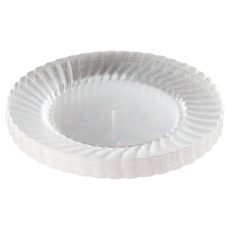 Wna Classicware Plastic Plates, 9" Dia., Clear, PK180 RSCW91512